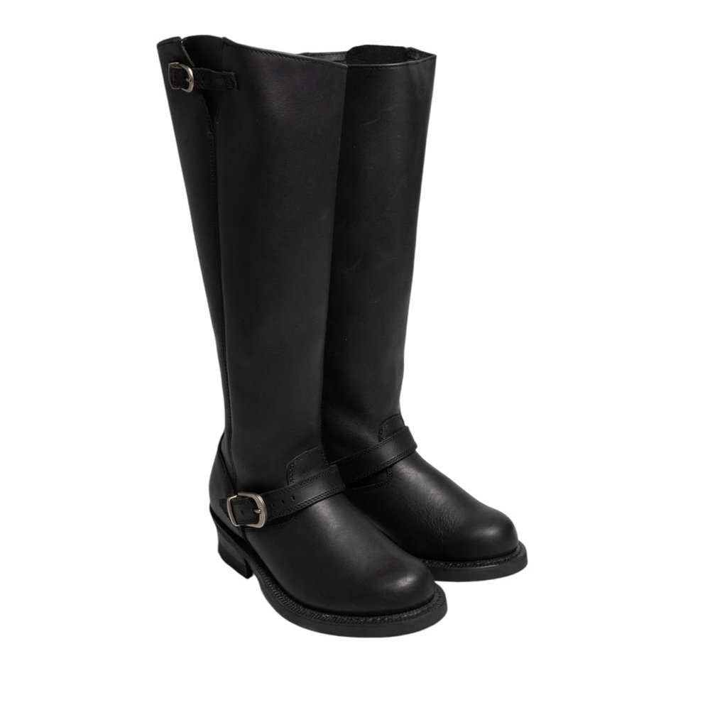 Durango•Black Leather Engineer 16” L Style Boots